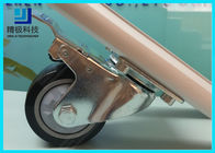 3-5インチ ポリ塩化ビニール/ESDの平らで自由な旋回装置の足車は版を動かします-ドラムブレーキ・アッセンブリによって取付けて下さい