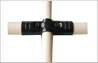 管棚システム縦の管の十字のコネクターの黒い上塗を施してある金属の管のコネクター