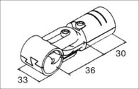 調節可能な角度の適用範囲が広い 28mm 細く黒い金属の管接合箇所のコネクター