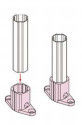 28mmの管のためのアルミニウム フィートのコップの管棚の付属品ISO9001